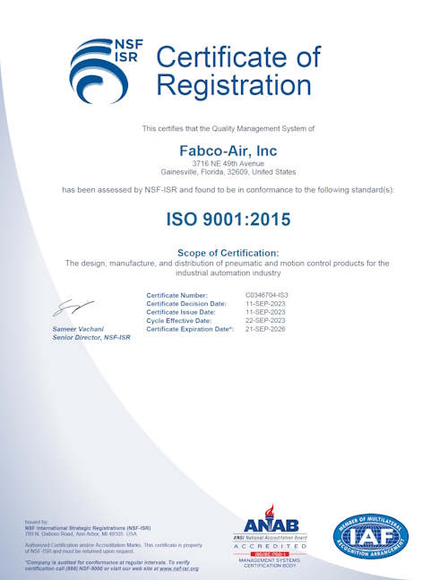 ISO 9001 certification